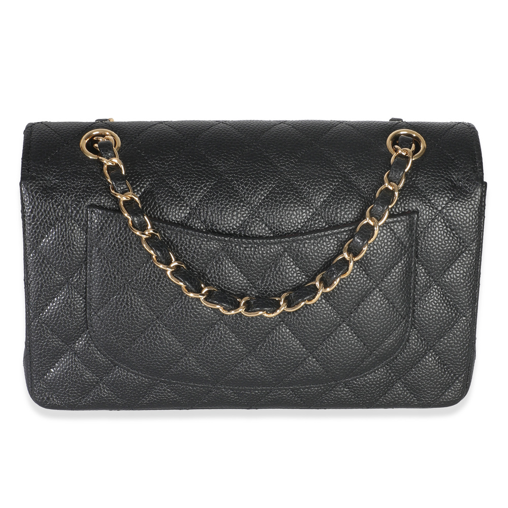 Chanel Black Quilted Caviar Small Classic Double Flap Bag - Picture 2 of 8